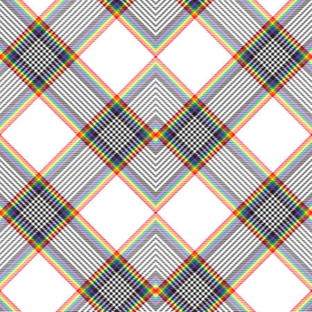 Rainbow Chevron Plaid Tartan textured Seamless pattern design suitable for fashion textiles and graphicsのイラスト素材