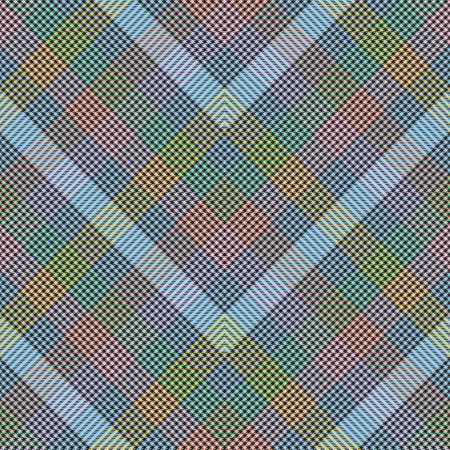 Rainbow Pastel Chevron Plaid Tartan textured Seamless pattern design suitable for fashion textiles and graphicsのイラスト素材