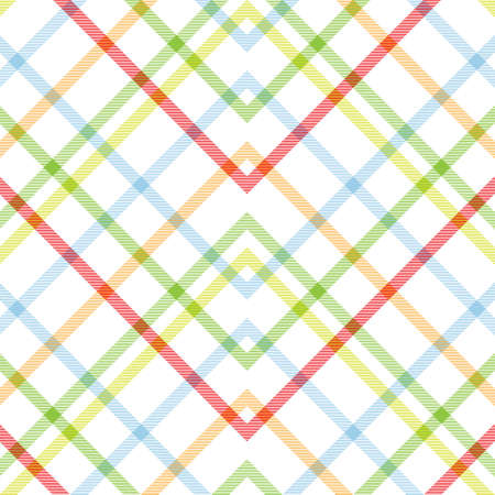 Rainbow Chevron Plaid Tartan textured Seamless pattern design suitable for fashion textiles and graphicsのイラスト素材