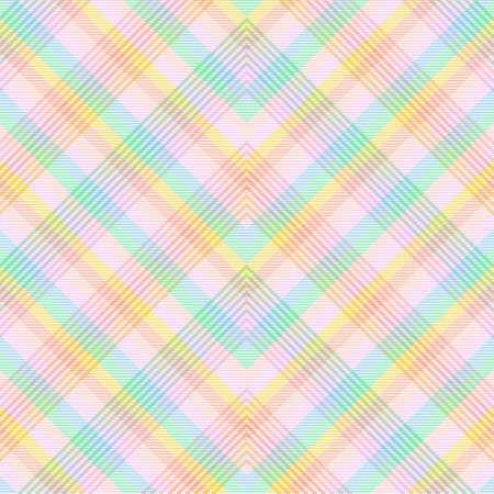 Rainbow Pastel Chevron Plaid Tartan textured Seamless pattern design suitable for fashion textiles and graphicsのイラスト素材