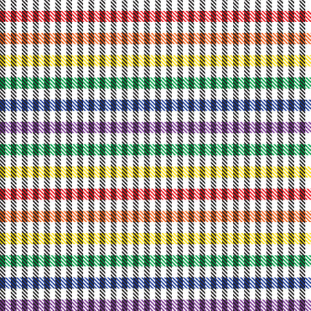 Rainbow Plaid, checkered, tartan seamless pattern suitable for fashion textiles and graphicsのイラスト素材