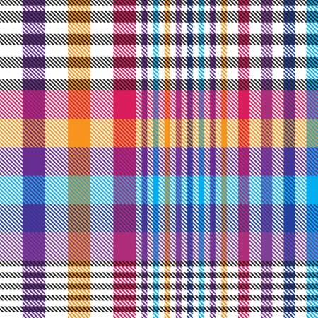 Rainbow Plaid, checkered, tartan seamless pattern suitable for fashion textiles and graphicsのイラスト素材