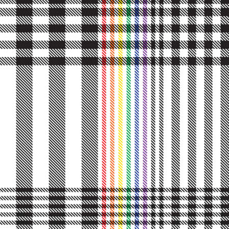 Rainbow Plaid, checkered, tartan seamless pattern suitable for fashion textiles and graphicsのイラスト素材