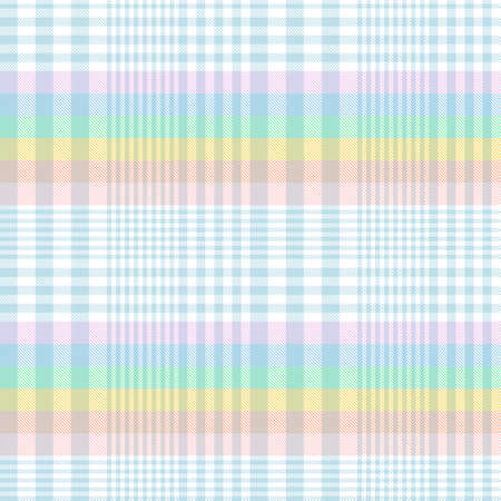 Rainbow Pastel Plaid seamless pattern for fashion textiles and graphicsのイラスト素材
