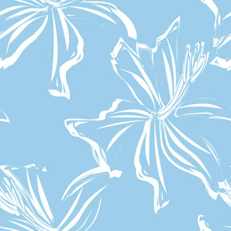 Floral brush strokes seamless pattern background for fashion prints, graphics, backgrounds and craftsのイラスト素材