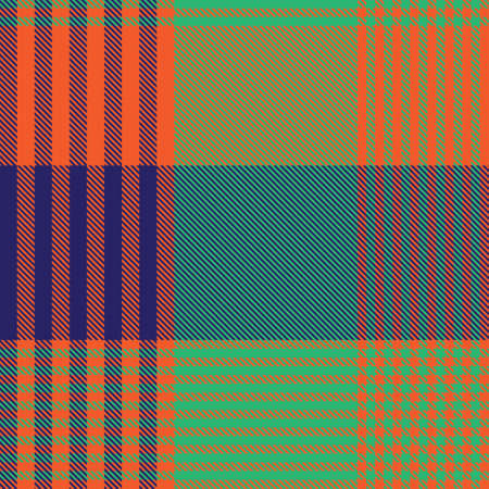 Orange Asymmetric Plaid textured seamless pattern suitable for fashion textiles and graphicsのイラスト素材