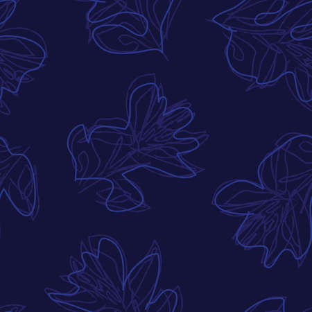 Floral brush strokes seamless pattern background for fashion prints, graphics, backgrounds and craftsのイラスト素材