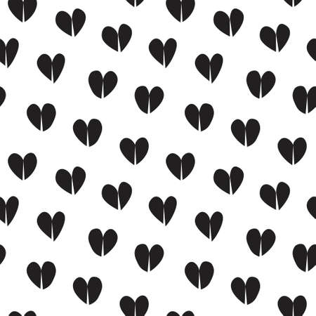 Heart shaped brush stroke seamless pattern background for fashion textiles, graphicsのイラスト素材