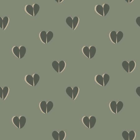 Heart shaped brush stroke seamless pattern background for fashion textiles, graphicsのイラスト素材