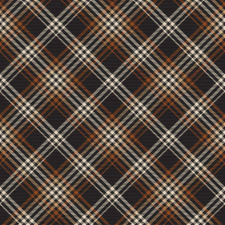 Orange Diagonal Plaid Tartan textured Seamless pattern design suitable for fashion textiles and graphicsのイラスト素材