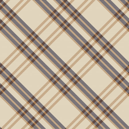 Brown Diagonal Plaid Tartan textured Seamless pattern design suitable for fashion textiles and graphicsのイラスト素材