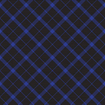 Blue Diagonal Plaid Tartan textured Seamless pattern design suitable for fashion textiles and graphicsのイラスト素材