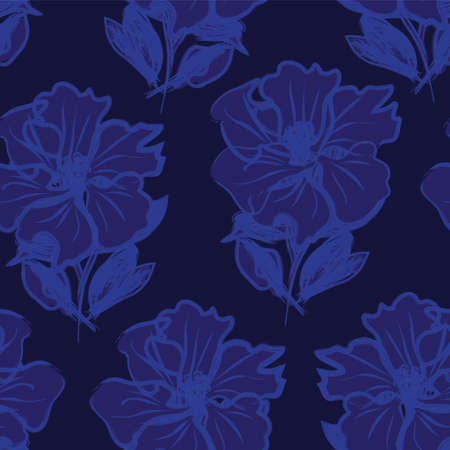 Floral brush strokes seamless pattern background for fashion prints, graphics, backgrounds and craftsのイラスト素材