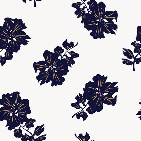 Floral seamless pattern design for fashion textiles, graphics, backgrounds and crafts
