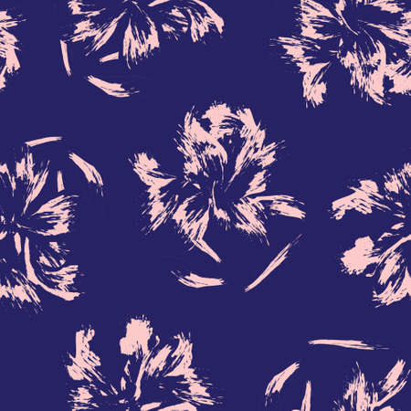 Floral brush strokes seamless pattern background for fashion prints, graphics, backgrounds and craftsのイラスト素材