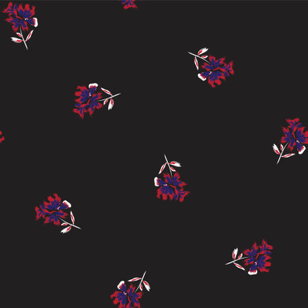 Floral brush strokes seamless pattern background for fashion prints, graphics, backgrounds and craftsのイラスト素材