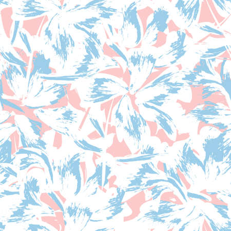 Floral brush strokes seamless pattern background for fashion prints, graphics, backgrounds and craftsのイラスト素材
