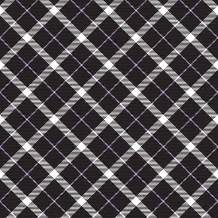 Purple Diagonal Plaid Tartan textured Seamless pattern design suitable for fashion textiles and graphicsのイラスト素材