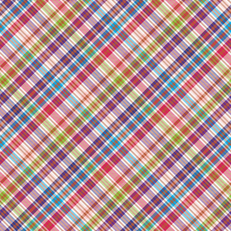 Rainbow Diagonal Plaid Tartan textured Seamless pattern design suitable for fashion textiles and graphicsのイラスト素材