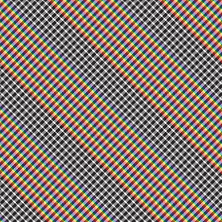 Rainbow Diagonal Plaid Tartan textured Seamless pattern design suitable for fashion textiles and...