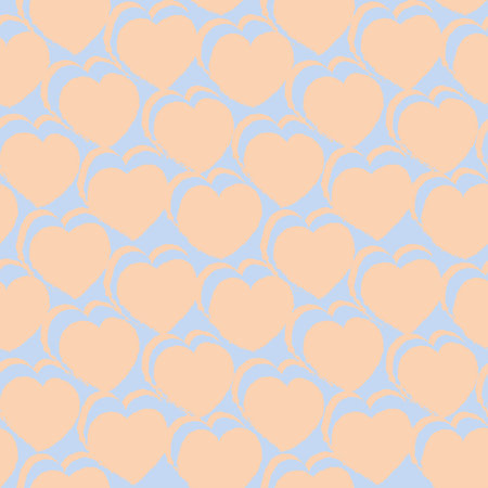 Heart shaped brush stroke seamless pattern design for fashion textiles, graphics and crafts