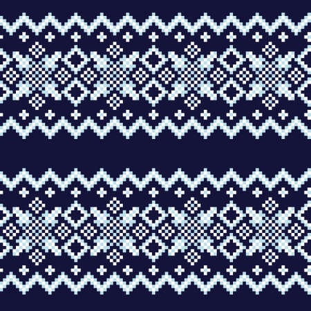 Christmas fair isle pattern design for fashion textiles, knitwear and graphicsのイラスト素材