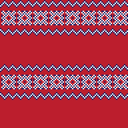 Christmas fair isle pattern design for fashion textiles, knitwear and graphicsのイラスト素材