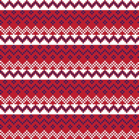 Christmas fair isle pattern design for fashion textiles, knitwear and graphicsのイラスト素材