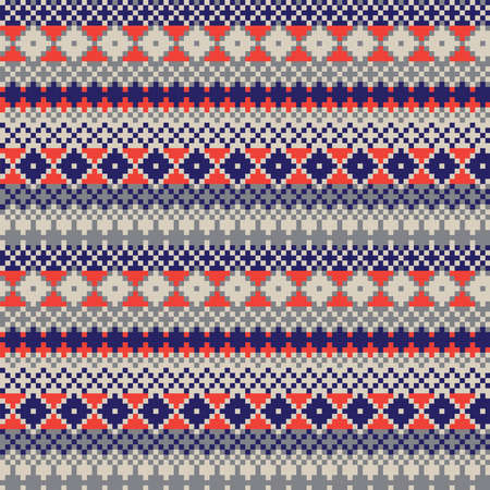 Argyle fair isle seamless pattern design for knitwear, fashion textile, graphicsのイラスト素材