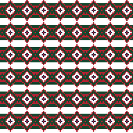 Argyle fair isle seamless pattern design for knitwear, fashion textile, graphicsのイラスト素材