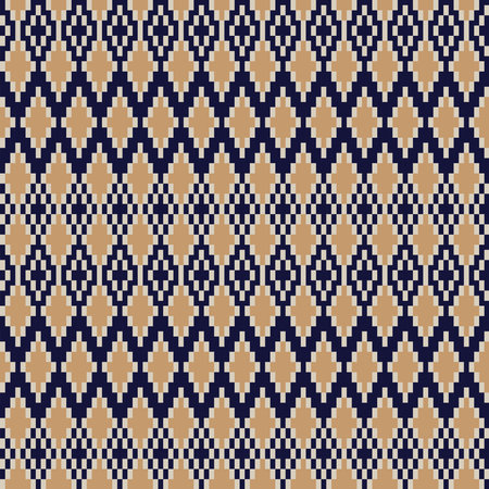 Argyle fair isle seamless pattern design for knitwear, fashion textile, graphicsのイラスト素材