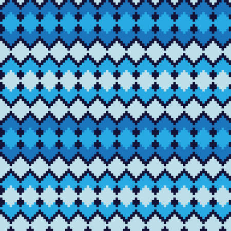 Argyle fair isle seamless pattern design for knitwear, fashion textile, graphicsのイラスト素材
