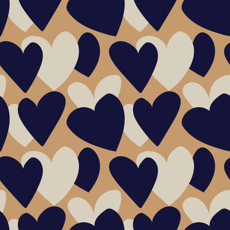 Heart shaped brush stroke seamless pattern design for fashion textiles, graphics and craftsのイラスト素材