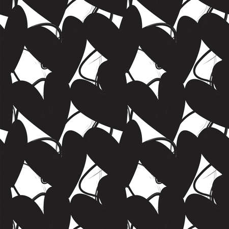 Heart shaped brush stroke seamless pattern design for fashion textiles, graphics and craftsのイラスト素材