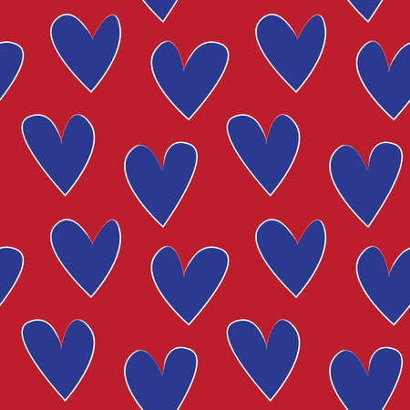 Heart shaped brush stroke seamless pattern design for fashion textiles, graphics and craftsのイラスト素材