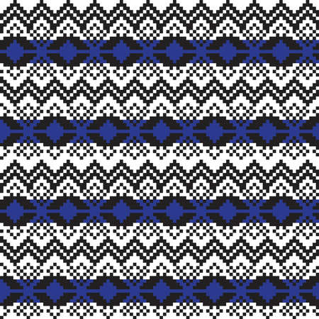 Christmas fair isle pattern design for fashion textiles, knitwear and graphicsのイラスト素材