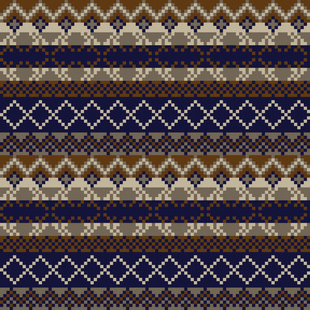 Snowflake fair isle pattern design for fashion textiles, knitwear and graphics