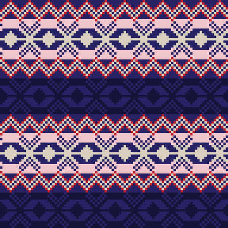 Christmas fair isle pattern design for fashion textiles, knitwear and graphics