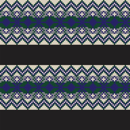 Christmas fair isle pattern design for fashion textiles, knitwear and graphics