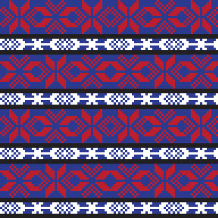 Christmas fair isle pattern design for fashion textiles, knitwear and graphicsのイラスト素材