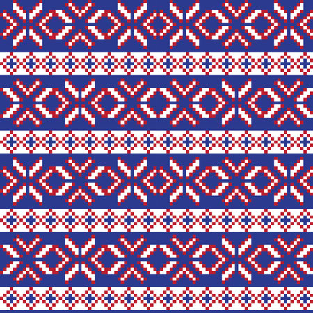 Christmas fair isle pattern design for fashion textiles, knitwear and graphicsのイラスト素材