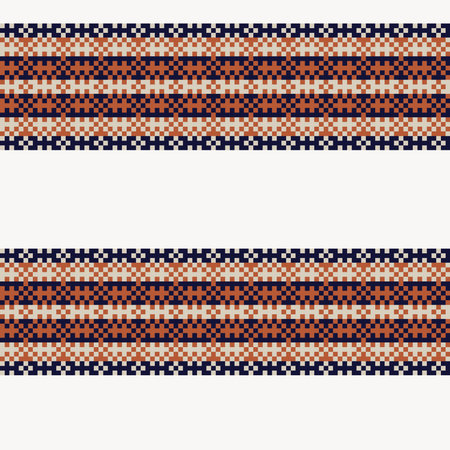 Snowflake fair isle pattern design for fashion textiles, knitwear and graphics