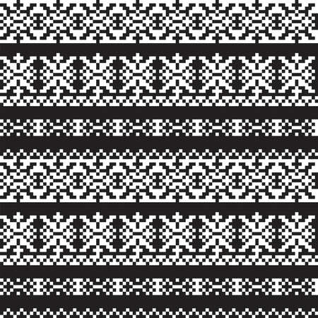 Snowflake fair isle pattern design for fashion textiles, knitwear and graphicsのイラスト素材