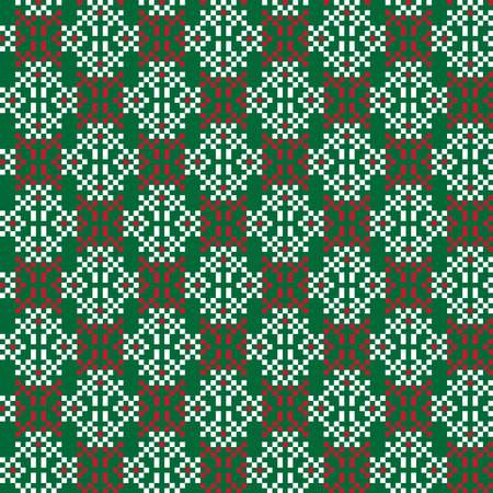 Snowflake fair isle pattern design for fashion textiles, knitwear and graphics