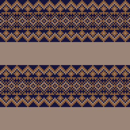 Argyle fair isle seamless pattern design for knitwear, fashion textile, graphicsのイラスト素材