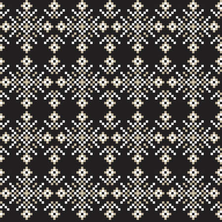Snowflake fair isle pattern design for fashion textiles, knitwear and graphicsのイラスト素材