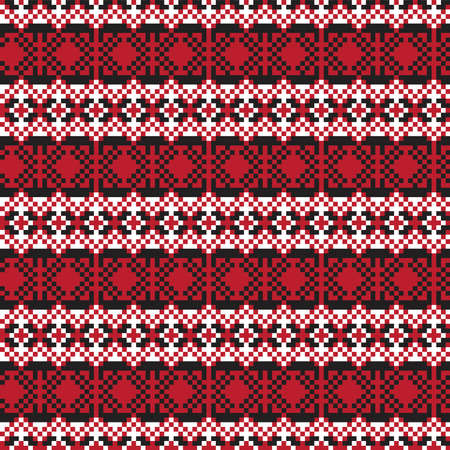Snowflake fair isle pattern design for fashion textiles, knitwear and graphicsのイラスト素材