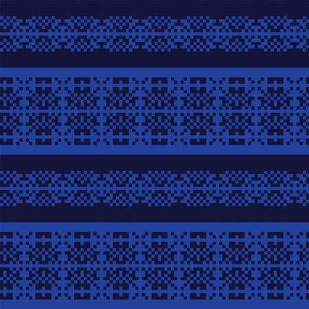 Snowflake fair isle pattern design for fashion textiles, knitwear and graphics. Elements interchangeable.のイラスト素材