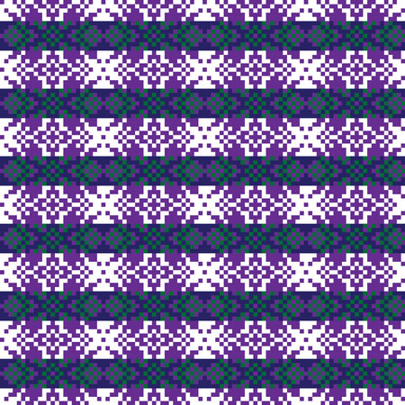 Snowflake fair isle pattern design for fashion textiles, knitwear and graphics. Elements...