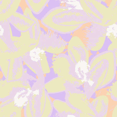 Floral brush strokes seamless pattern design for fashion textiles, graphics, backgrounds and craftsのイラスト素材